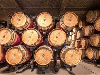 Modern barrique aging cellar