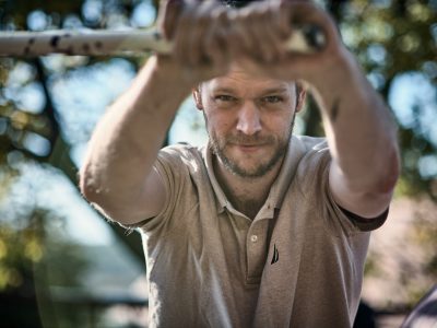 Zoltán Heimann Jr pulling the basket press